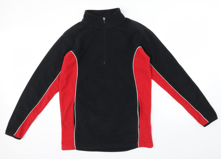 Tombo Mens Black   Pullover Jumper Size M  - RED SIDE PANALS