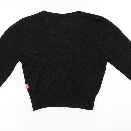 Pineapple  Girls Black   Cardigan Jumper Size 6 Years