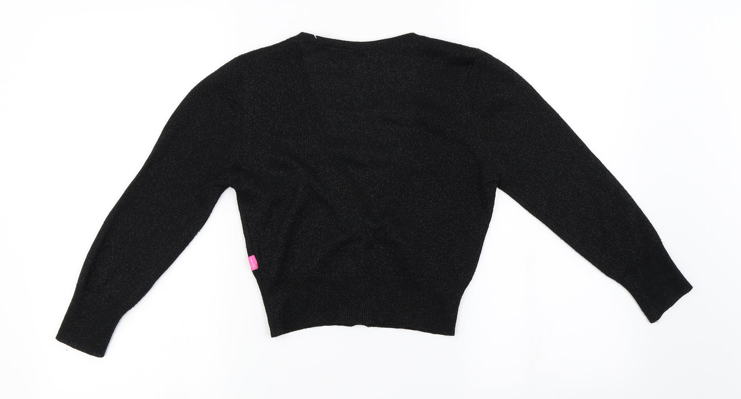 Pineapple  Girls Black   Cardigan Jumper Size 6 Years