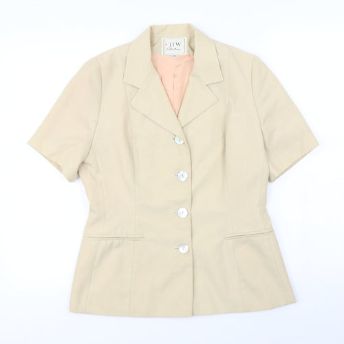 JWF  Womens Beige   Jacket Blazer Size 12