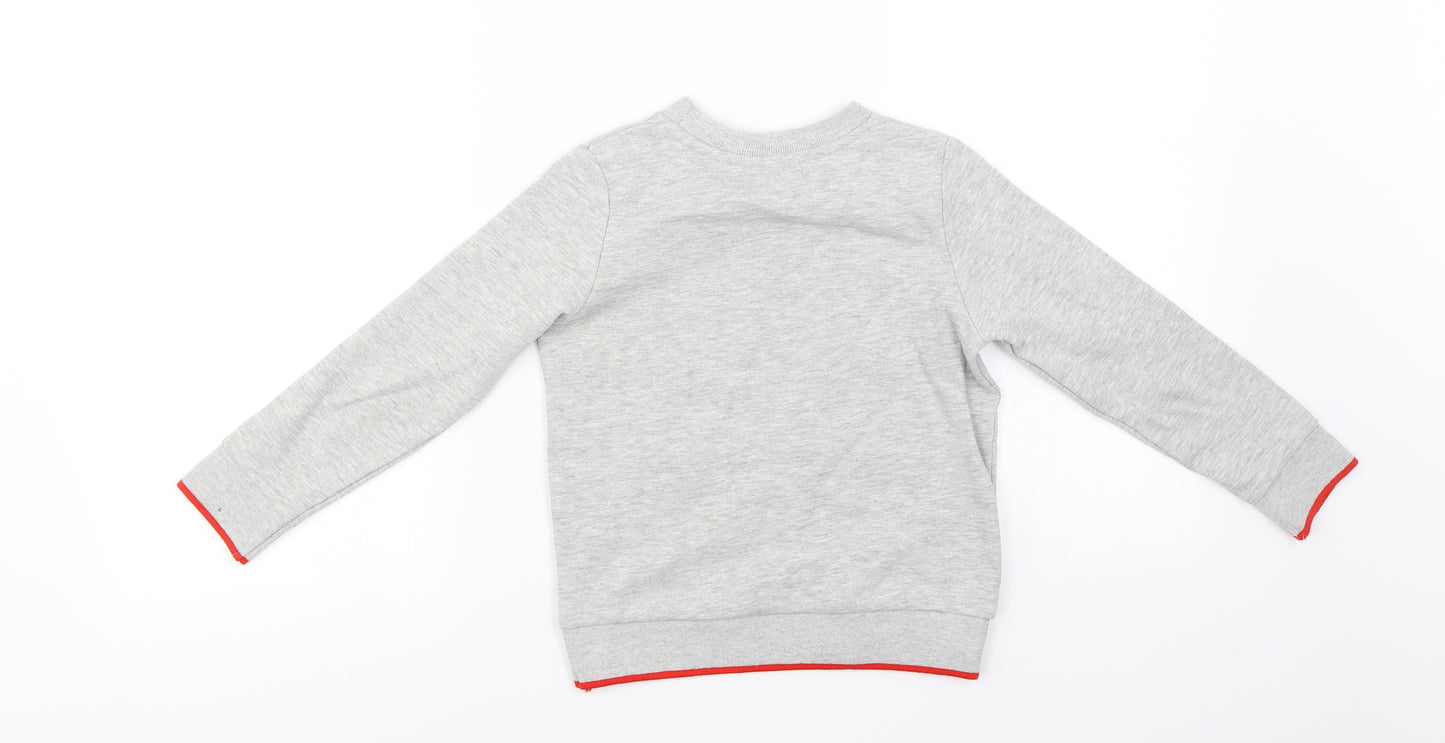 Lily & Dan  Boys Grey   Pullover Jumper Size 5-6 Years  - Christmas jumper