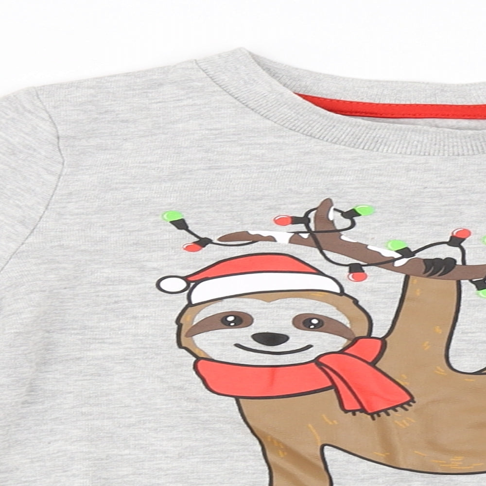 Lily & Dan  Boys Grey   Pullover Jumper Size 5-6 Years  - Christmas jumper