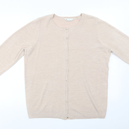 BHS  Womens Beige   Cardigan Jumper Size 16