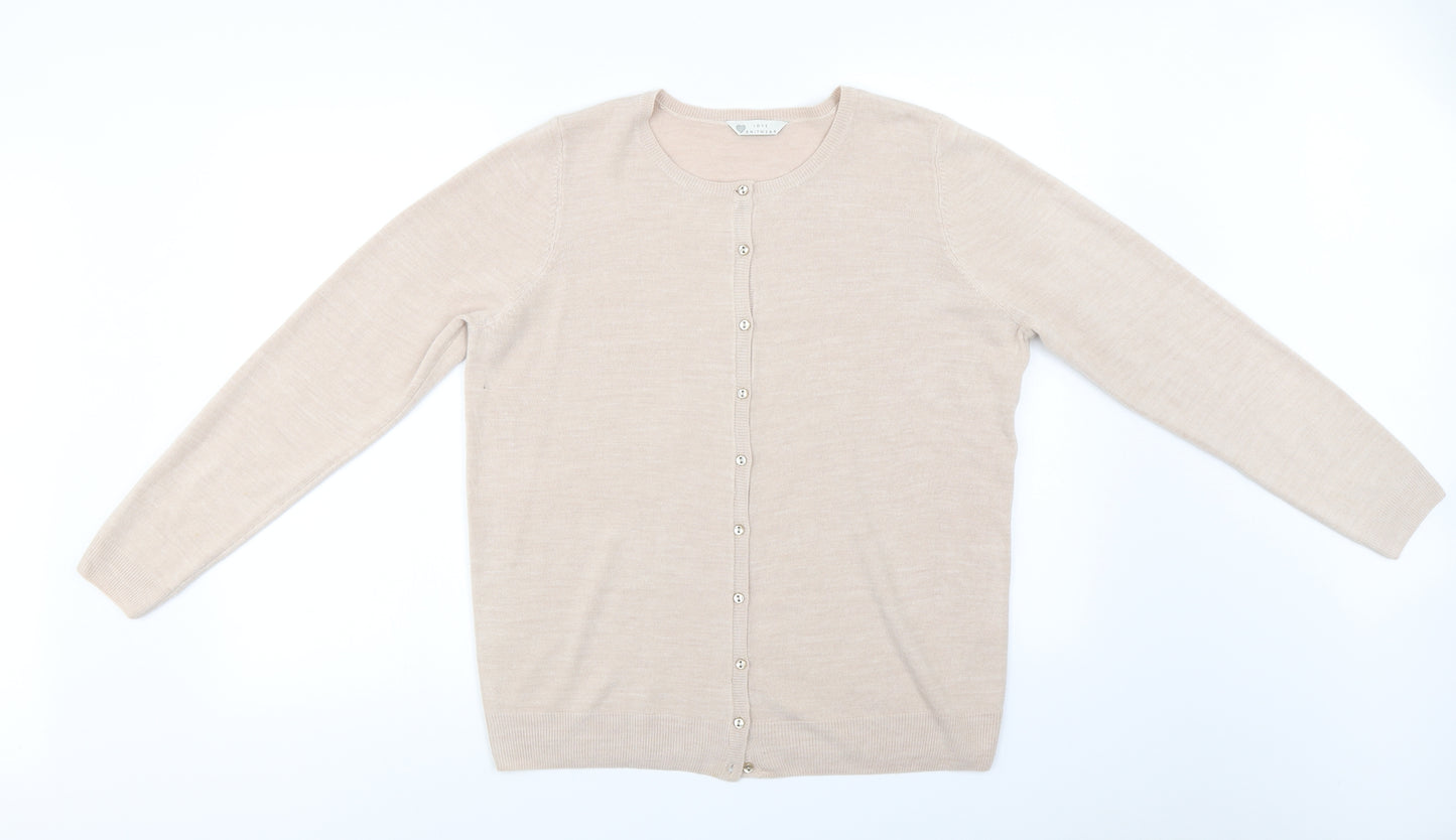 BHS  Womens Beige   Cardigan Jumper Size 16