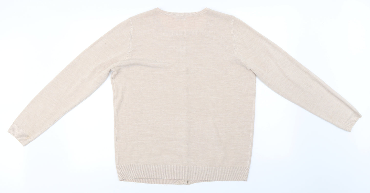 BHS  Womens Beige   Cardigan Jumper Size 16