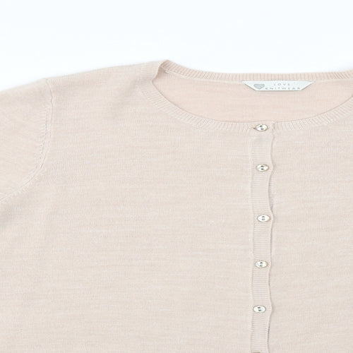 BHS  Womens Beige   Cardigan Jumper Size 16