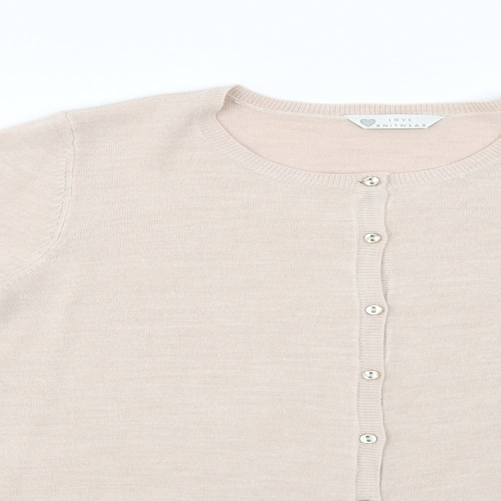 BHS  Womens Beige   Cardigan Jumper Size 16