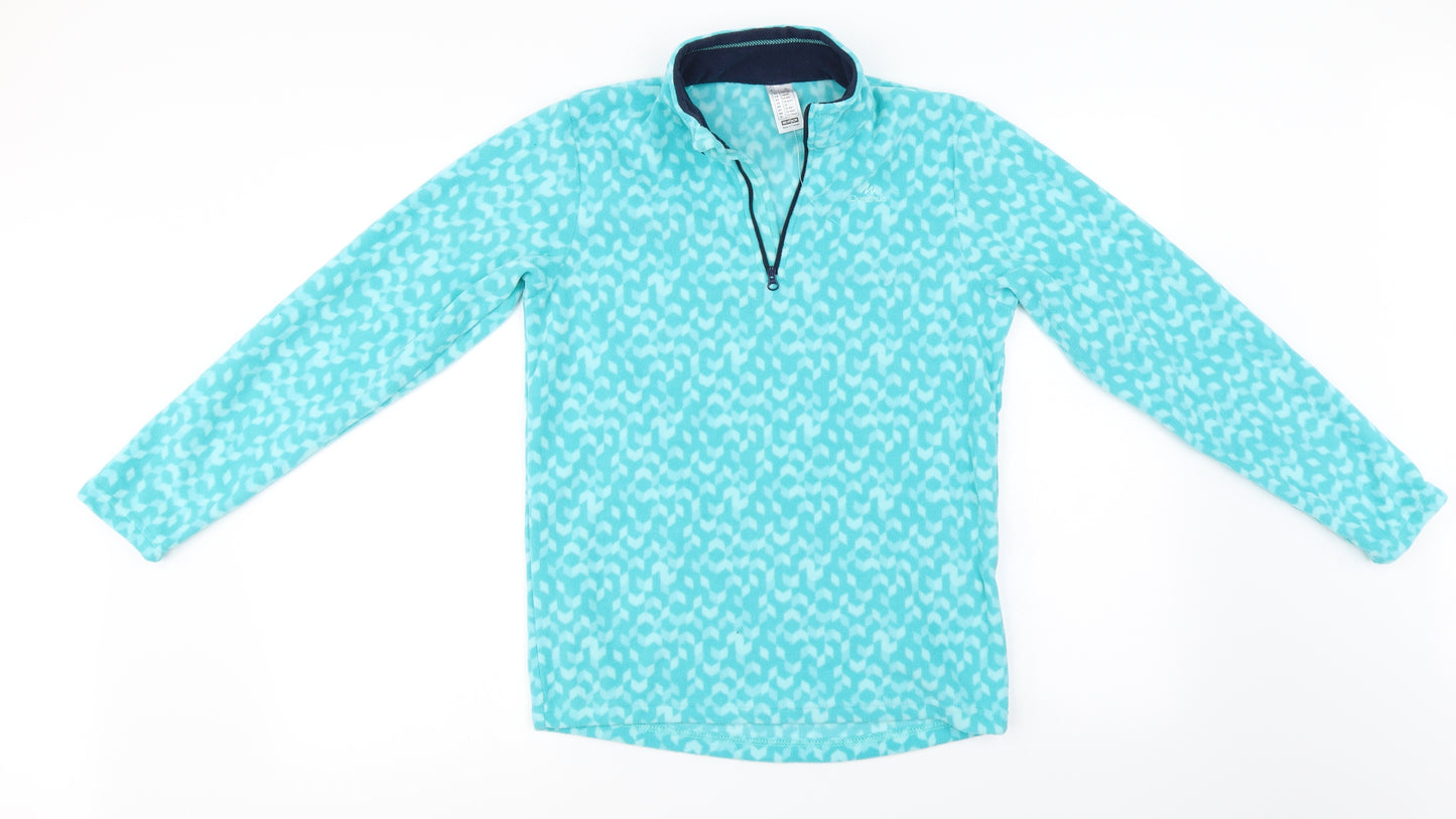 DECATHLON  Girls Blue   Henley Jumper Size 14 Years