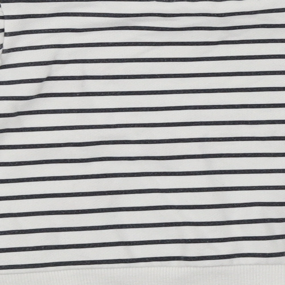 Primark  Girls White Striped  Pullover Jumper Size 18-24 Months