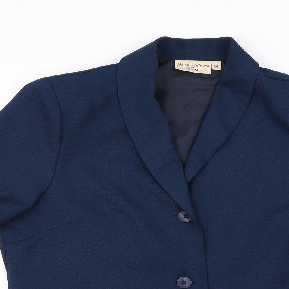 Honor Milburn  Womens Blue   Jacket Blazer Size 14