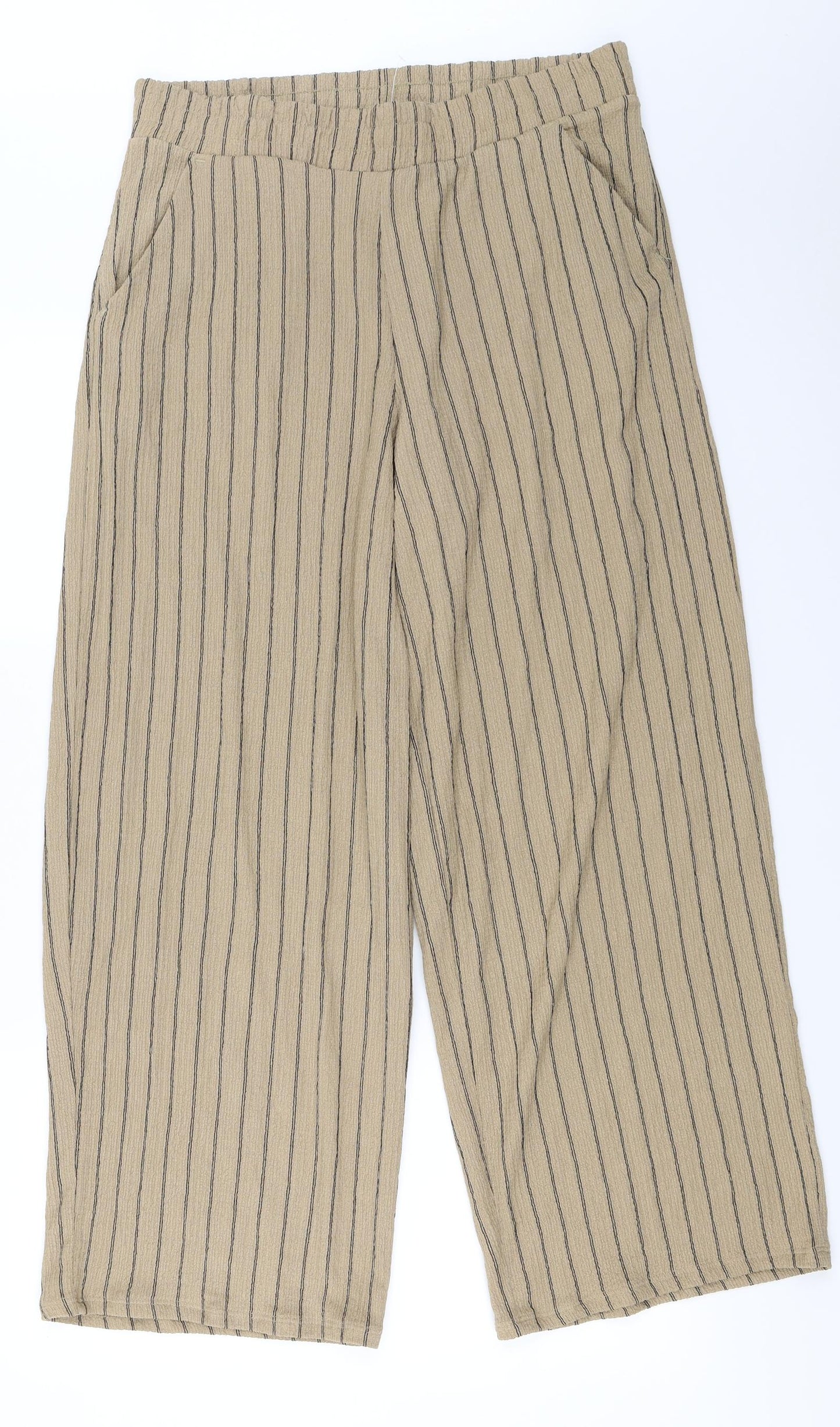 George  Womens Brown Striped  Trousers  Size 14 L26 in