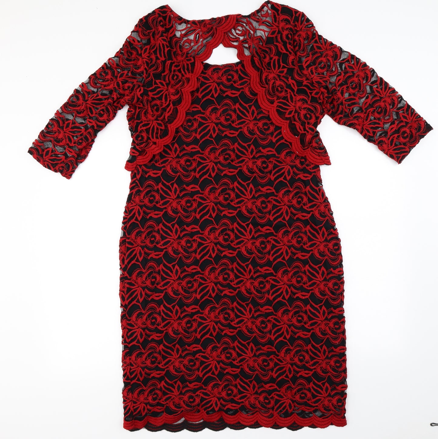 Per Una  Womens Red Floral  A-Line  Size 16