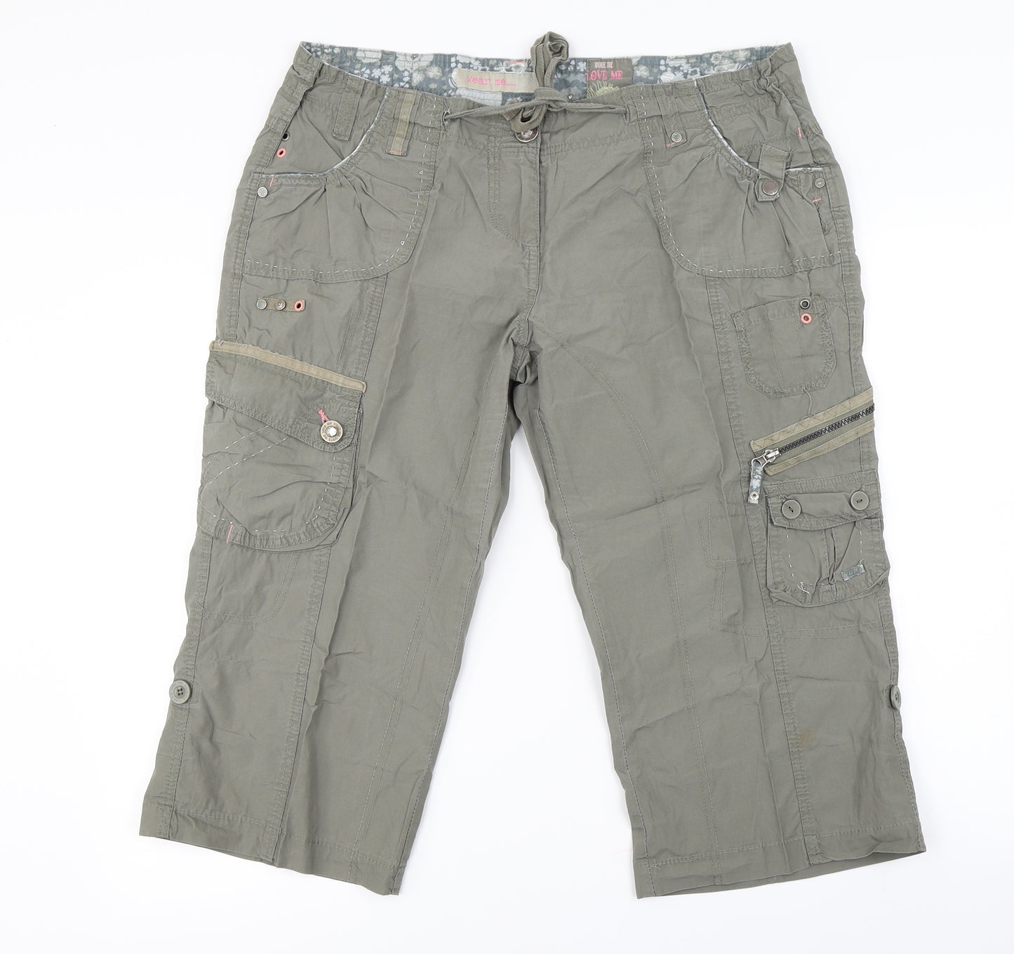 New Look  Womens Grey   Cargo Trousers Size 14 L20 in