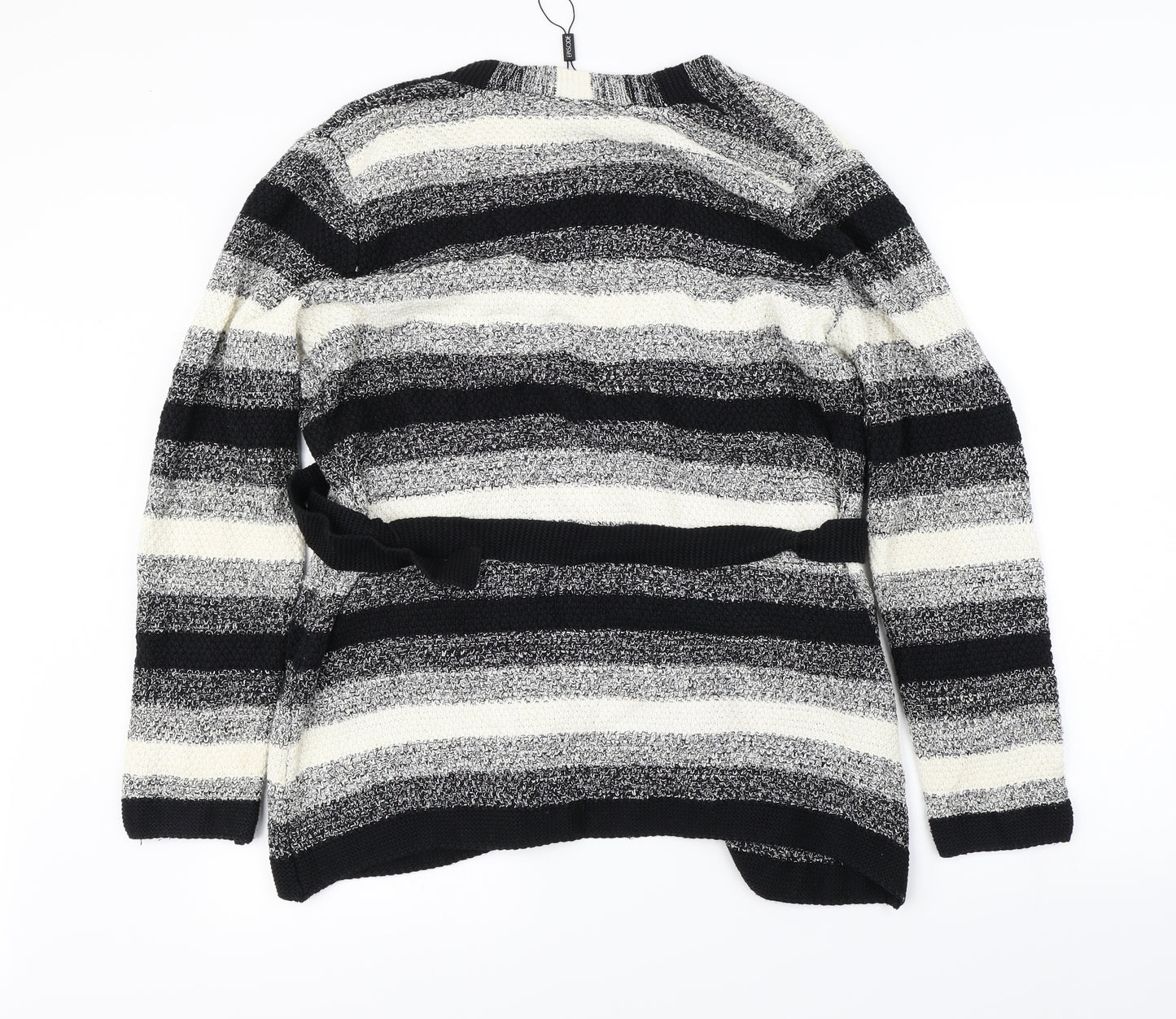 Episode  Womens Black Striped  Cardigan Jumper Size L
