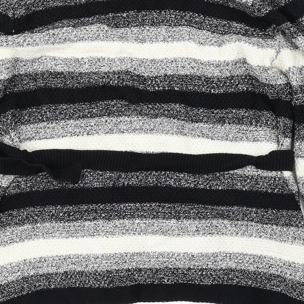 Episode  Womens Black Striped  Cardigan Jumper Size L