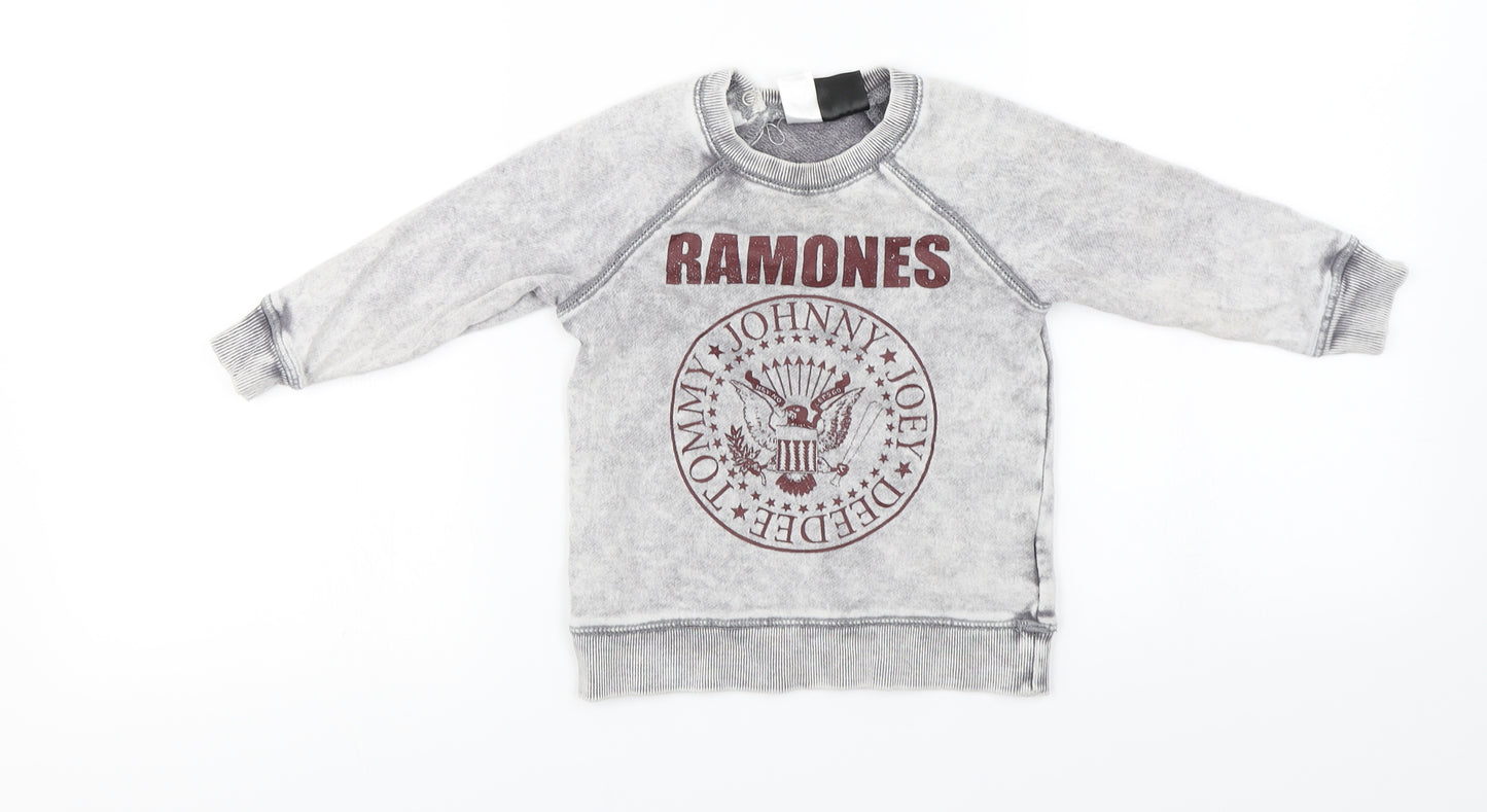 H&M  Boys Grey   Pullover Jumper Size 12-18 Months