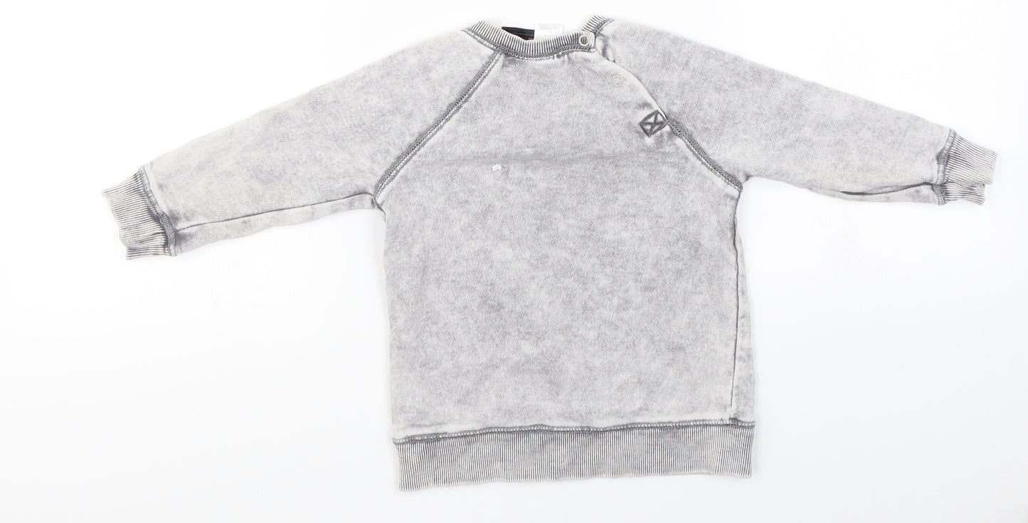 H&M  Boys Grey   Pullover Jumper Size 12-18 Months