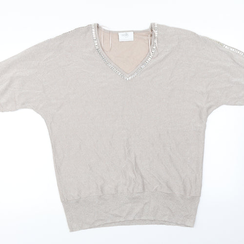 Wallis  Womens Grey   Pullover Jumper Size L