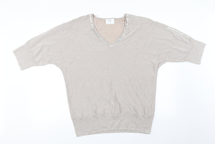 Wallis Womens Grey Pullover Jumper Size L
