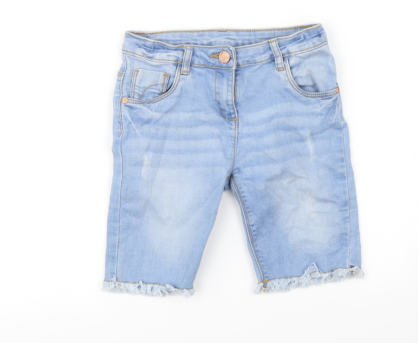 Nutmeg  Girls Blue   Cut-Off Shorts Size 8-9 Years
