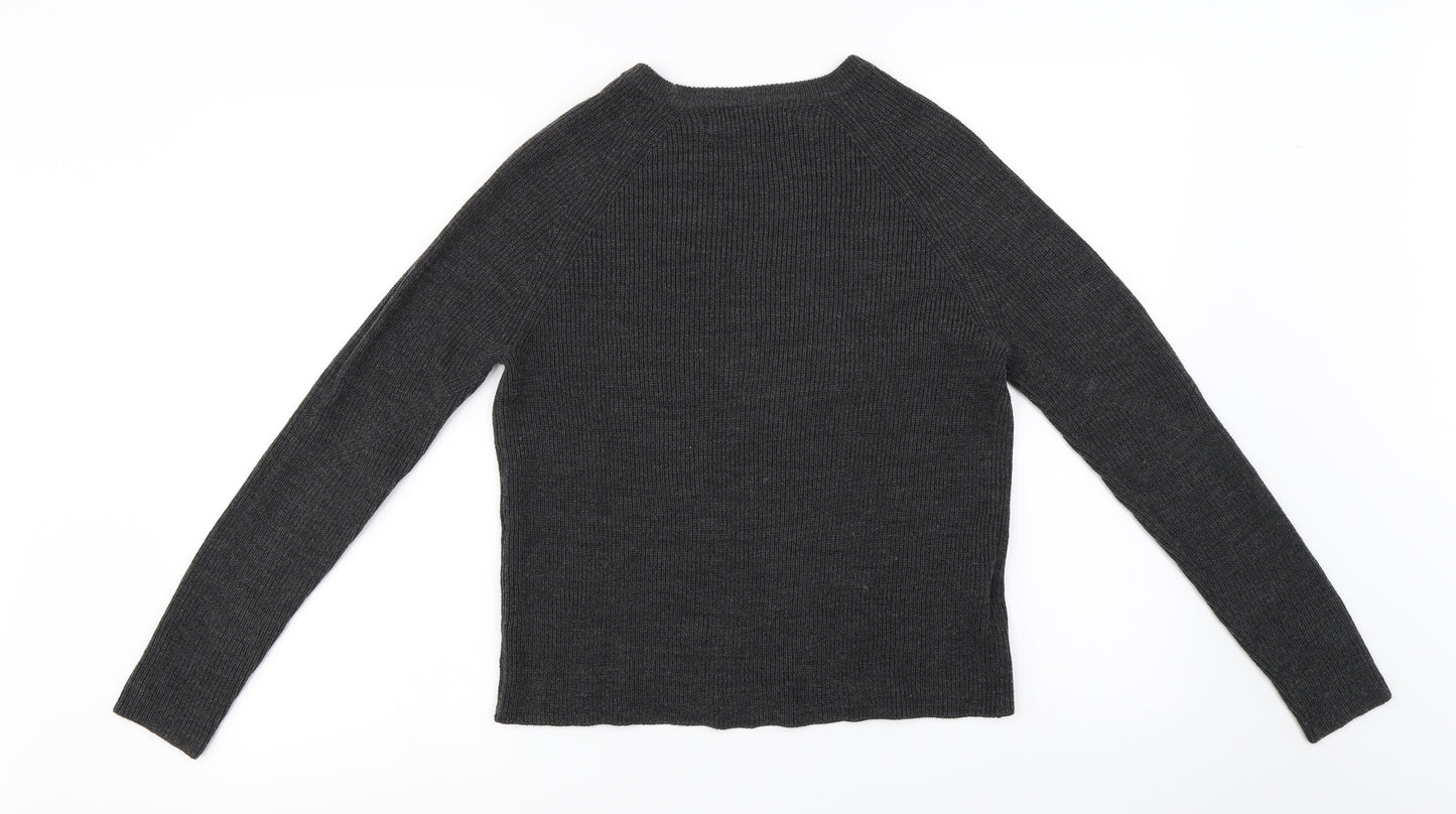 Mango  Womens Grey   Pullover Jumper Size S