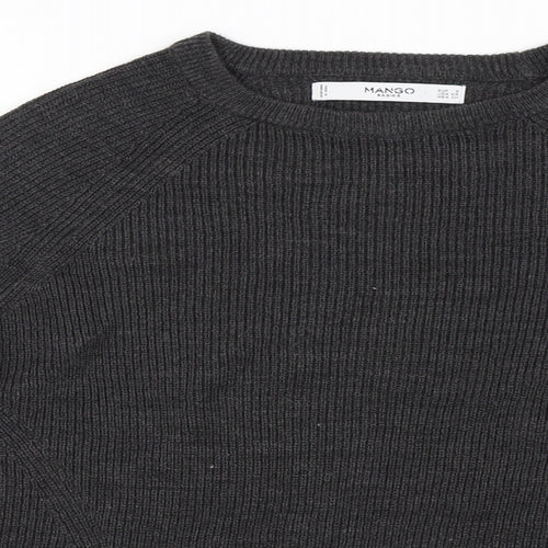 Mango  Womens Grey   Pullover Jumper Size S