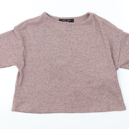 New Look  Girls Pink   Basic T-Shirt Size 9 Years