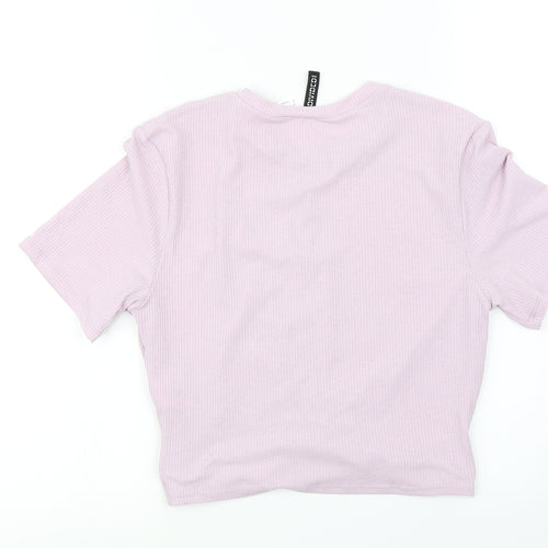 H&M  Womens Purple   Basic T-Shirt Size L