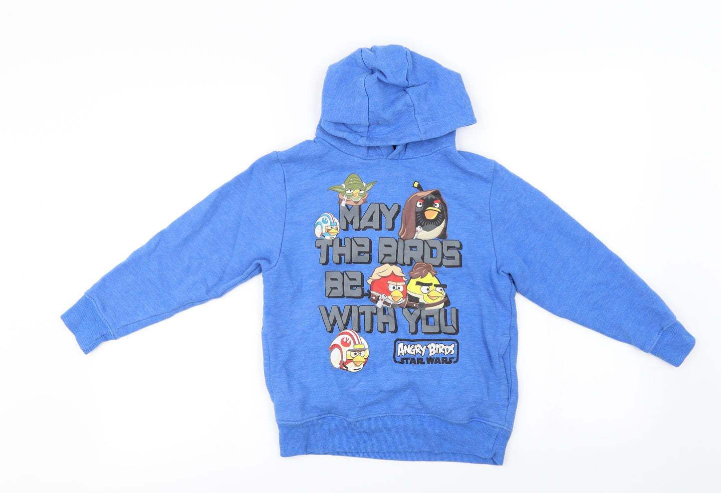 NEXT Boys Blue   Pullover Hoodie Size 8 Years  - Angry Birds Star Wars