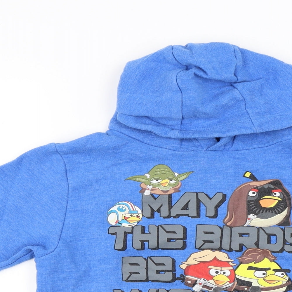 NEXT Boys Blue   Pullover Hoodie Size 8 Years  - Angry Birds Star Wars