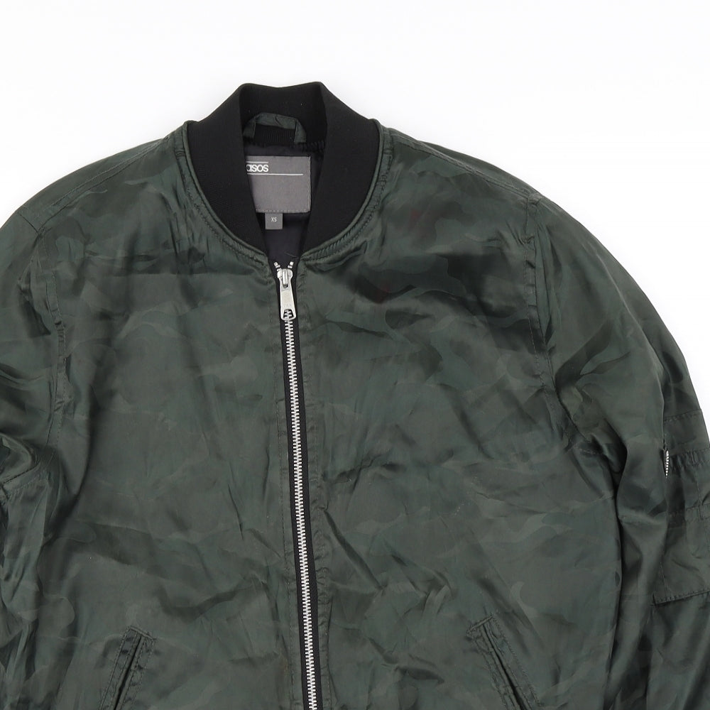 ASOS  Mens Green Camouflage  Jacket Coat Size XS