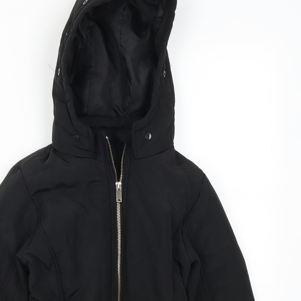 New Look Girls Black   Quilted Coat Size 10-11 Years