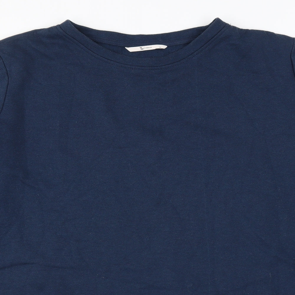 TU Womens Blue   Pullover Sweatshirt Size 24