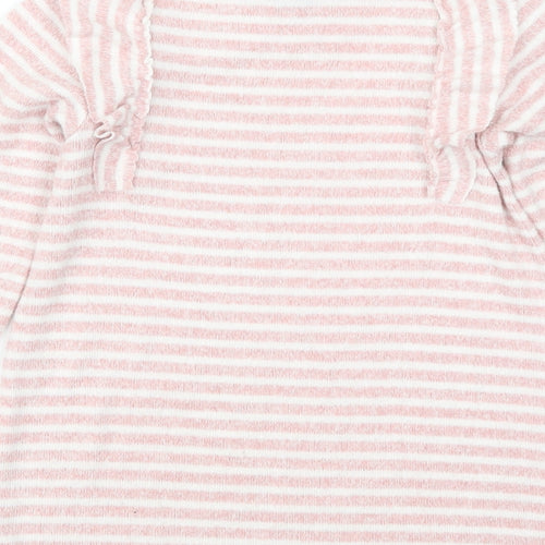 Primark Girls Pink Striped  Basic T-Shirt Size 2-3 Years