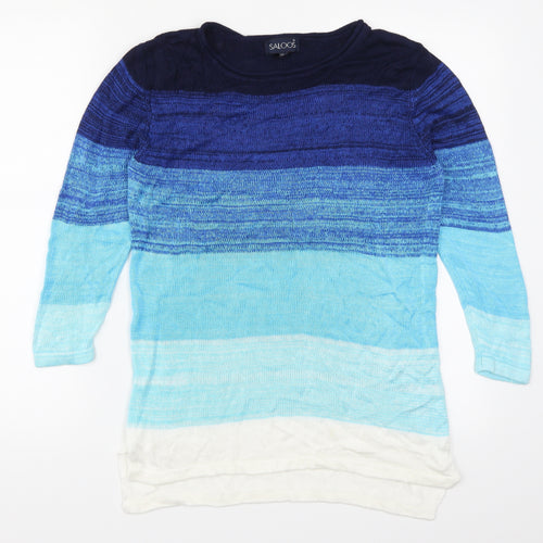 Saloos Womens Blue Striped  Pullover Jumper Size S