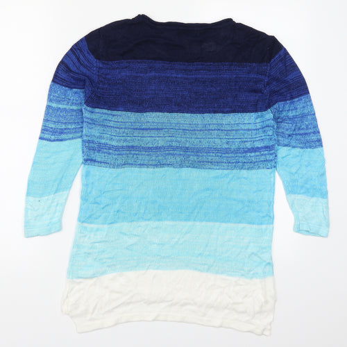 Saloos Womens Blue Striped  Pullover Jumper Size S