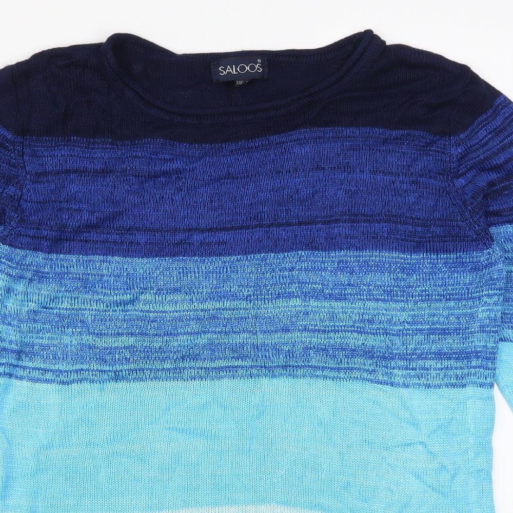 Saloos Womens Blue Striped  Pullover Jumper Size S