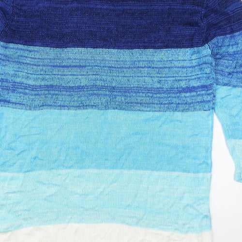 Saloos Womens Blue Striped  Pullover Jumper Size S