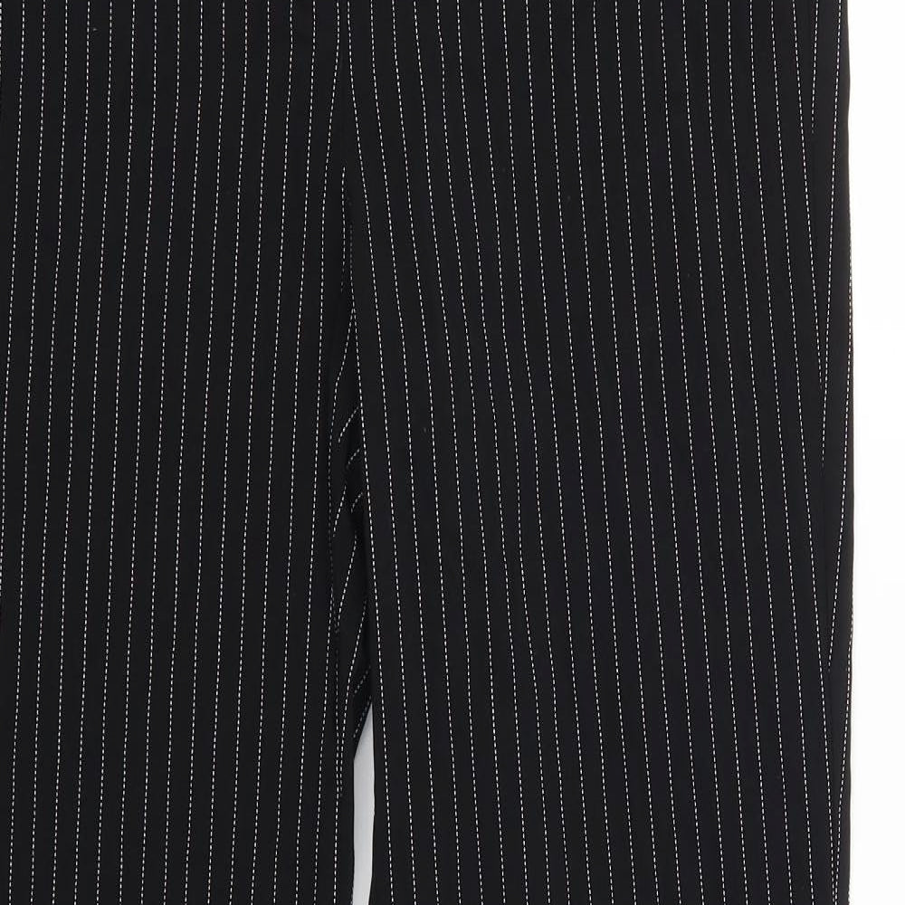 River Island Womens Black Striped  Trousers  Size 14 L31 in