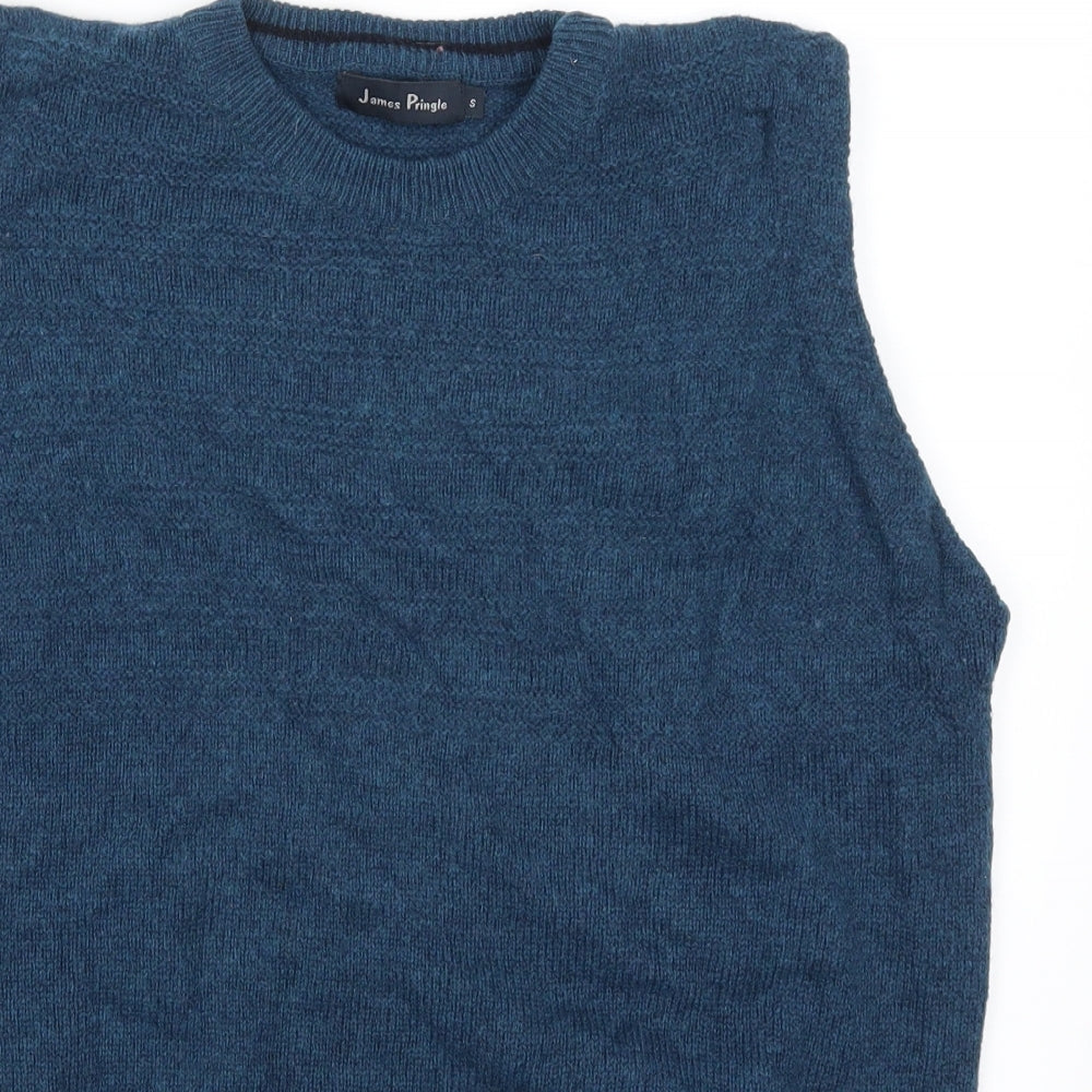 James Pringle Mens Blue   Vest Jumper Size S