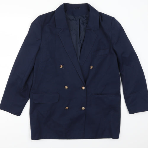 Classic Woman Womens Blue   Jacket Suit Jacket Size 14