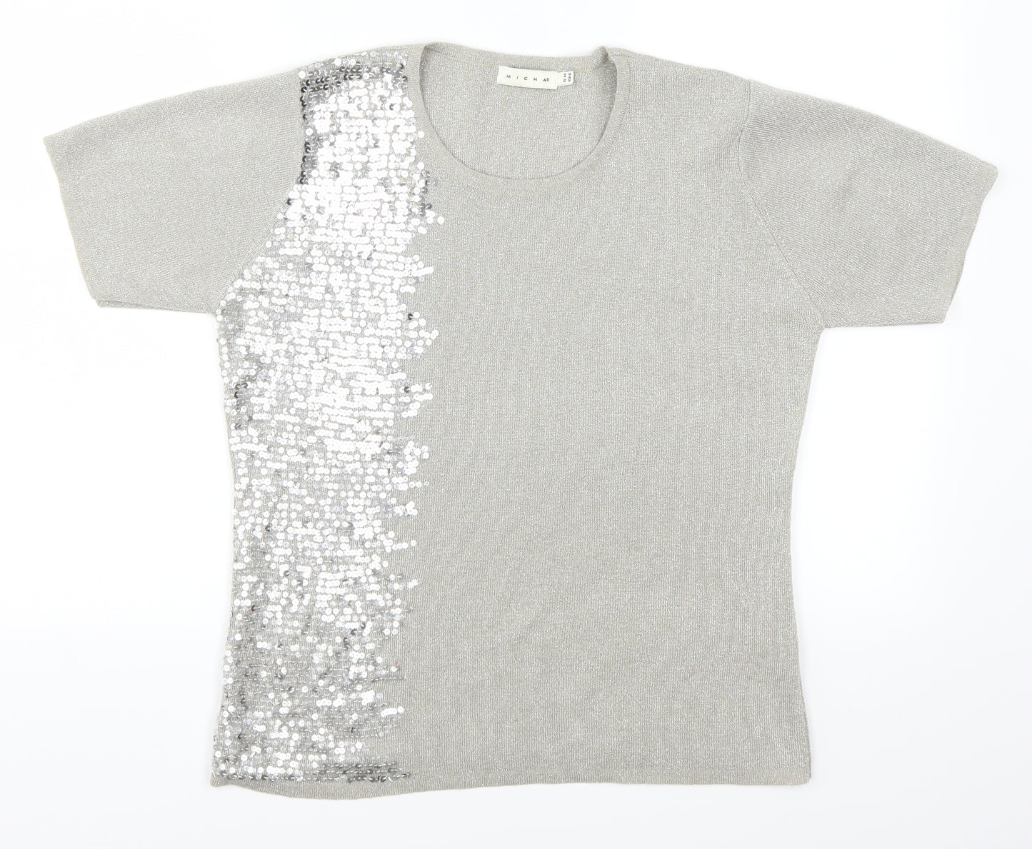 Mica Womens Grey   Basic T-Shirt Size 12