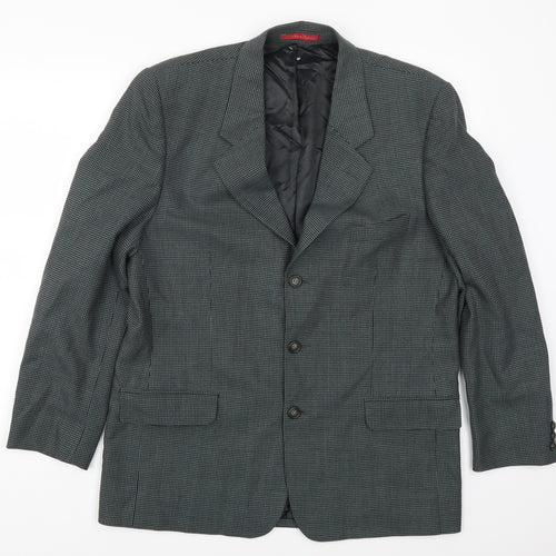 Debenham & Freebody Mens Green Check  Jacket Suit Jacket Size 42