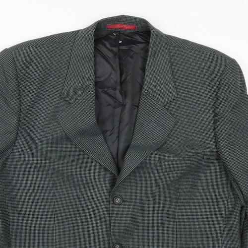 Debenham & Freebody Mens Green Check  Jacket Suit Jacket Size 42