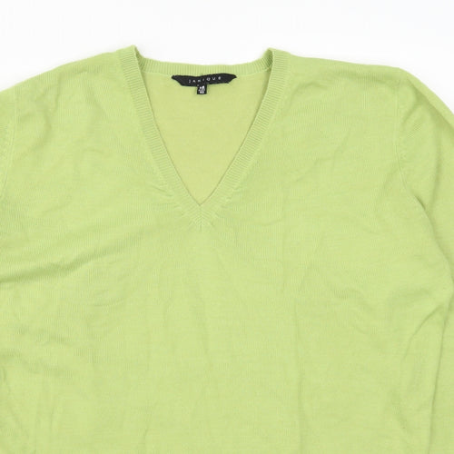 Janique Womens Green   Pullover Jumper Size 14