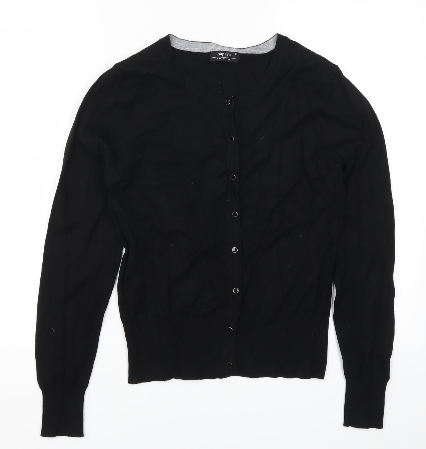 Papaya Womens Black   Cardigan Jumper Size 10