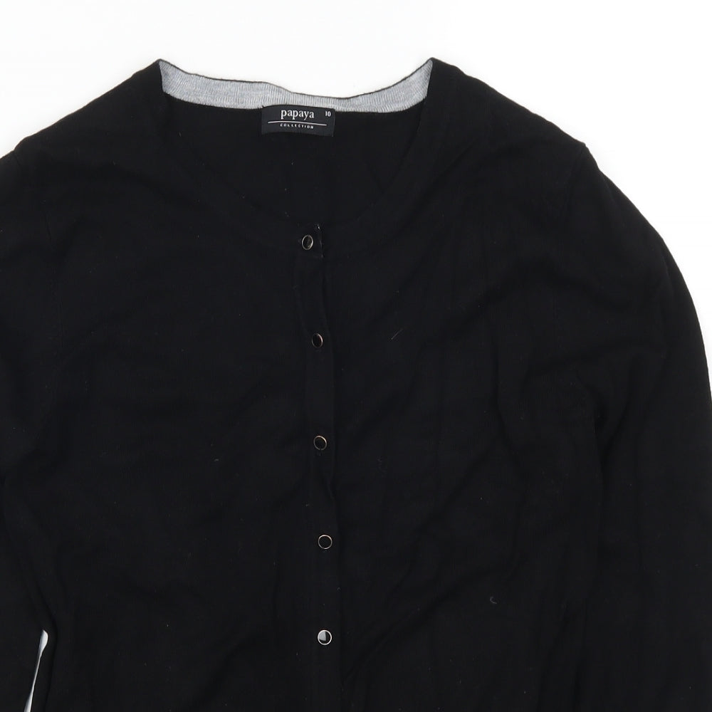 Papaya Womens Black   Cardigan Jumper Size 10