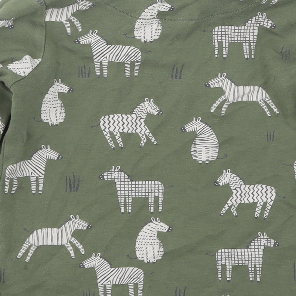 NEXT Boys Green Animal Print  Pullover Sweatshirt Size 4-5 Years  - Zebra