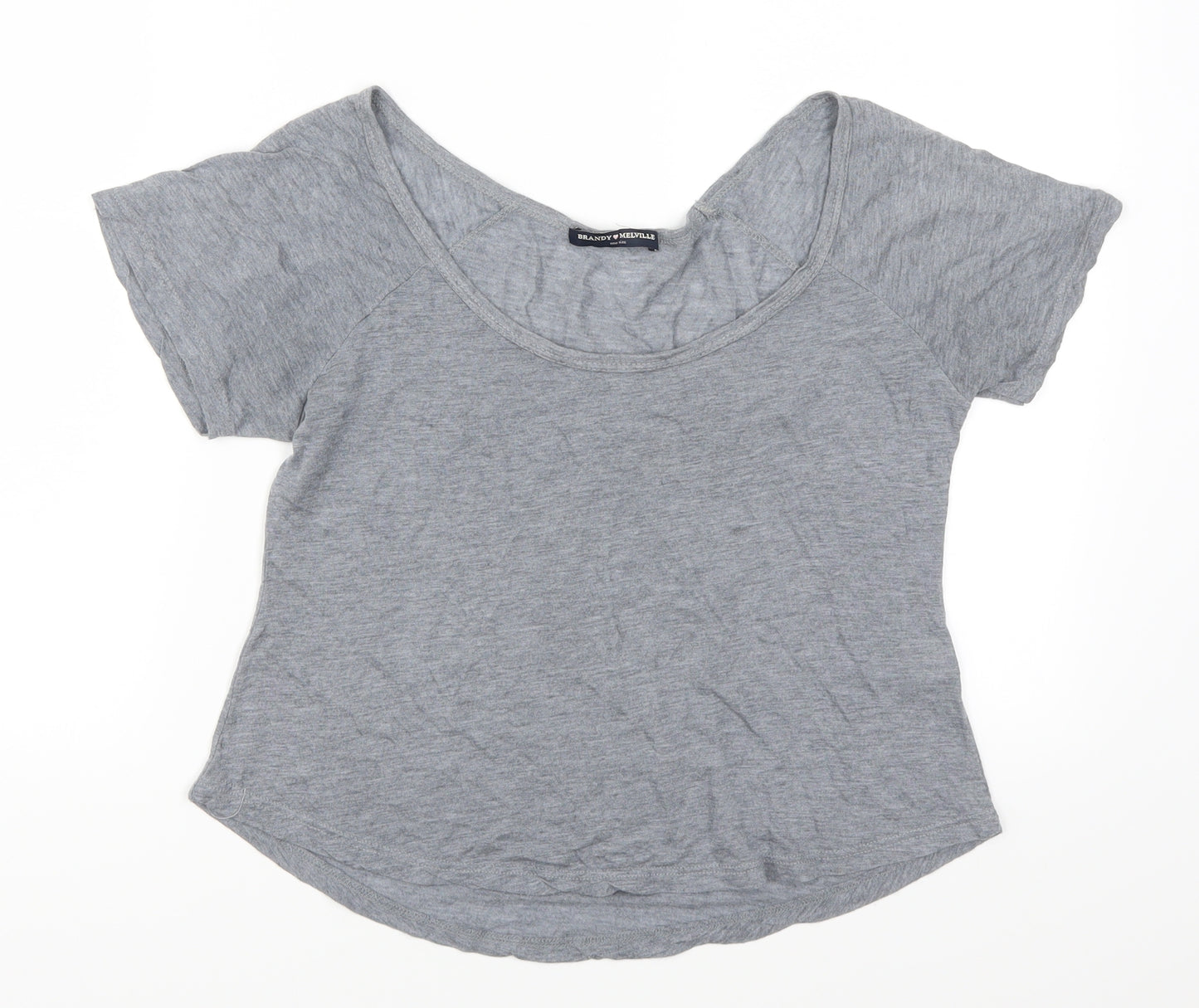 Brandy Melville Womens Grey   Basic T-Shirt One Size