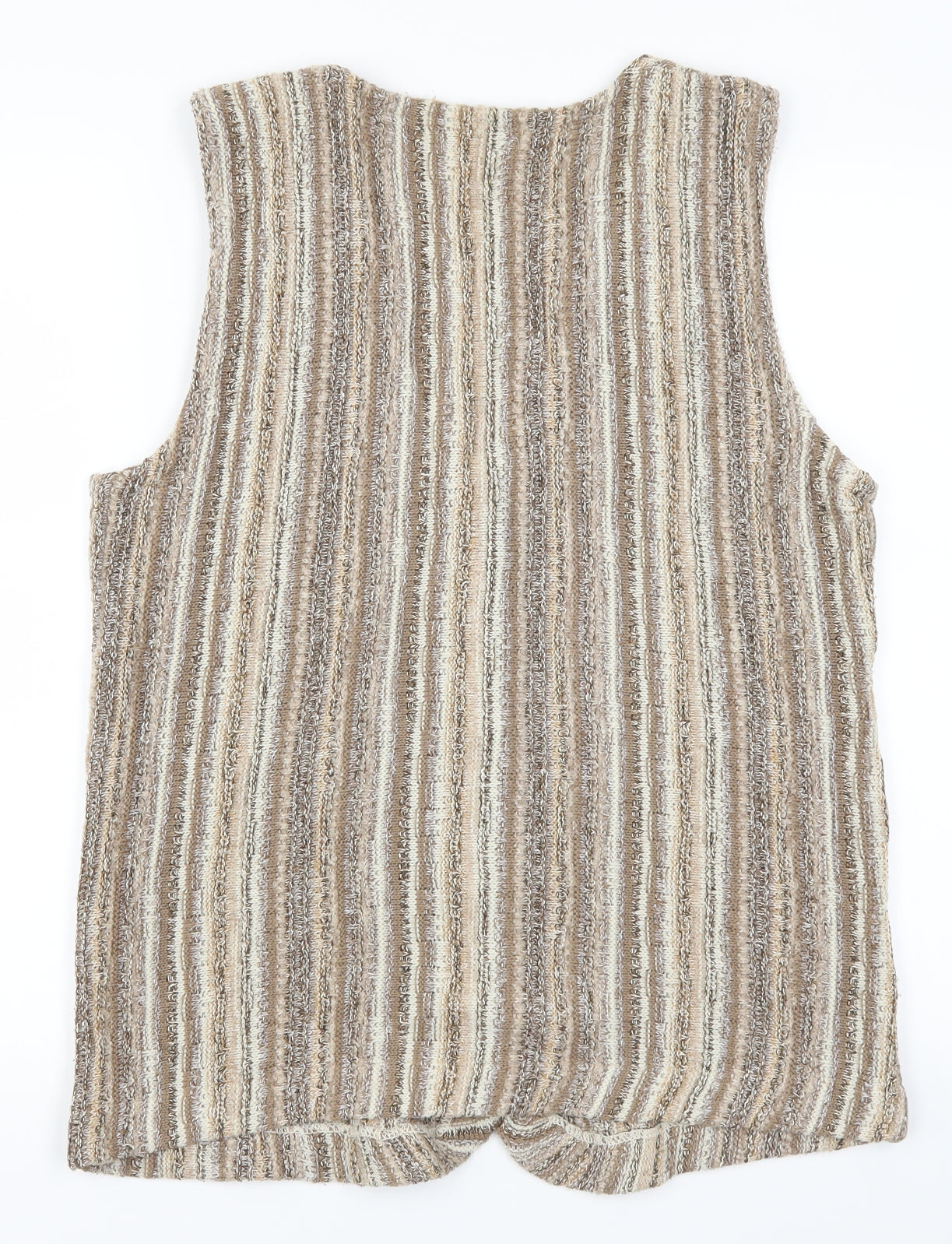 Dorothy Perkins Womens Beige Striped  Cardigan Jumper Size 16